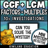 6th grade GCF and LCM review activity early finishers sub plans test prep