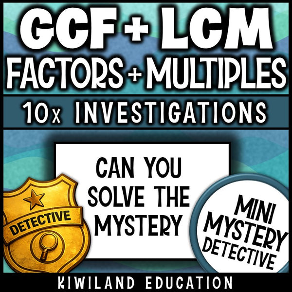 6th grade GCF and LCM review activity early finishers sub plans test prep