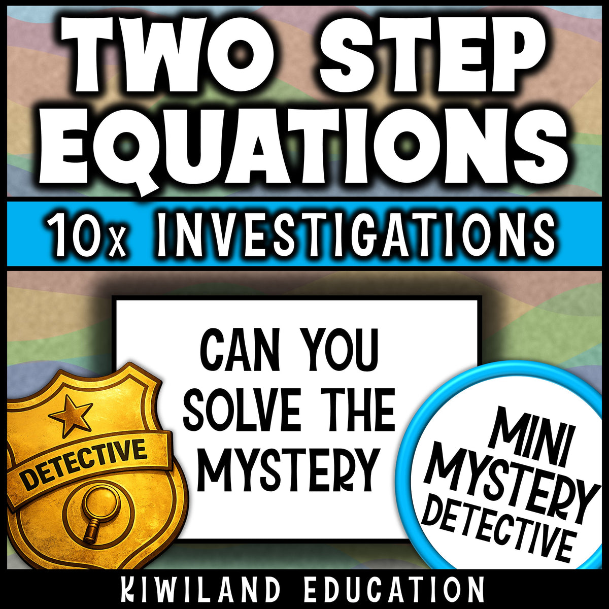 Can you catch the smuggler? No prep two step equations review for 7th grade and 8th grade math