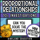 7th grade proportional reasoning no prep mystery detective activity sub plans test prep