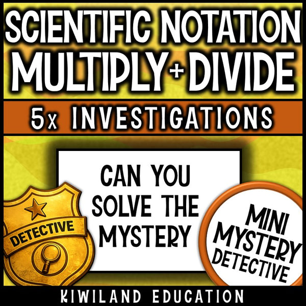 8th grade scientific notation detective activity self checking review homework
