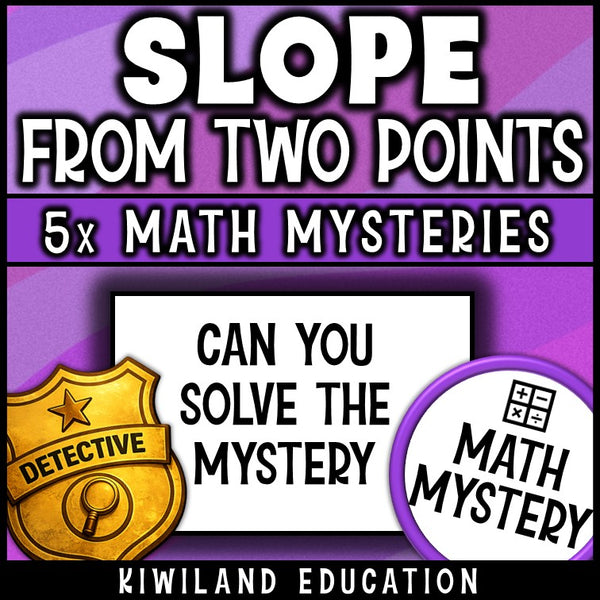 Slope formula activity with full answer keys for Algebra 1 review and sub plans