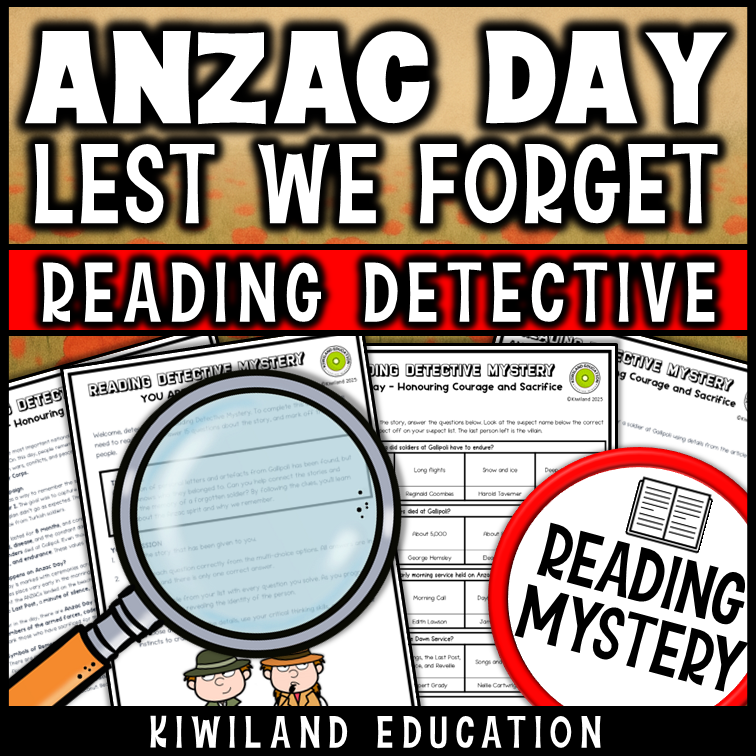 Printable history activity focusing on ANZAC Day and Gallipoli