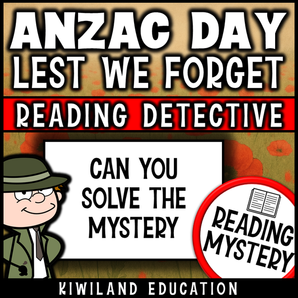 CSI-style ANZAC Day literacy activity with suspect elimination format
