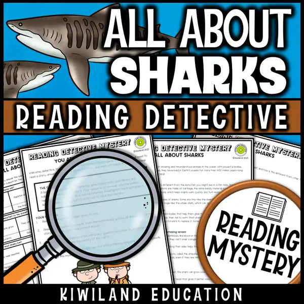 Shark nonfiction worksheet pack with close reading and vocabulary activities