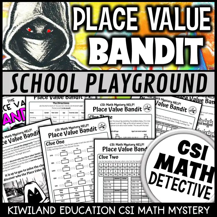 Place value and skip counting math mystery printable PDF for grades 2–3
