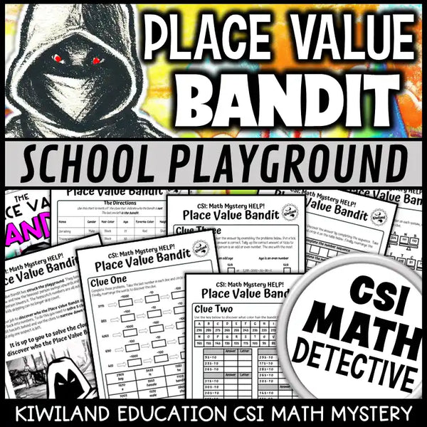 Place value and skip counting math mystery printable PDF for grades 2–3