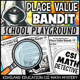 Place value to 1000 worksheet with CSI mystery clue format