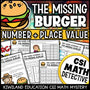 Printable CSI Math Mystery worksheet with skip counting activity for 1st grade
