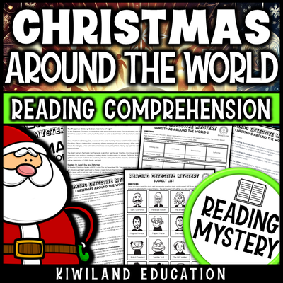 Printable Christmas Around the World reading mystery for upper elementary