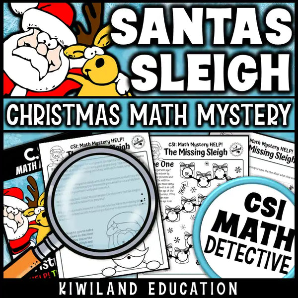 CSI Math Mystery puzzle page with addition and subtraction