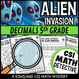 Printable escape room-style activity for decimal review