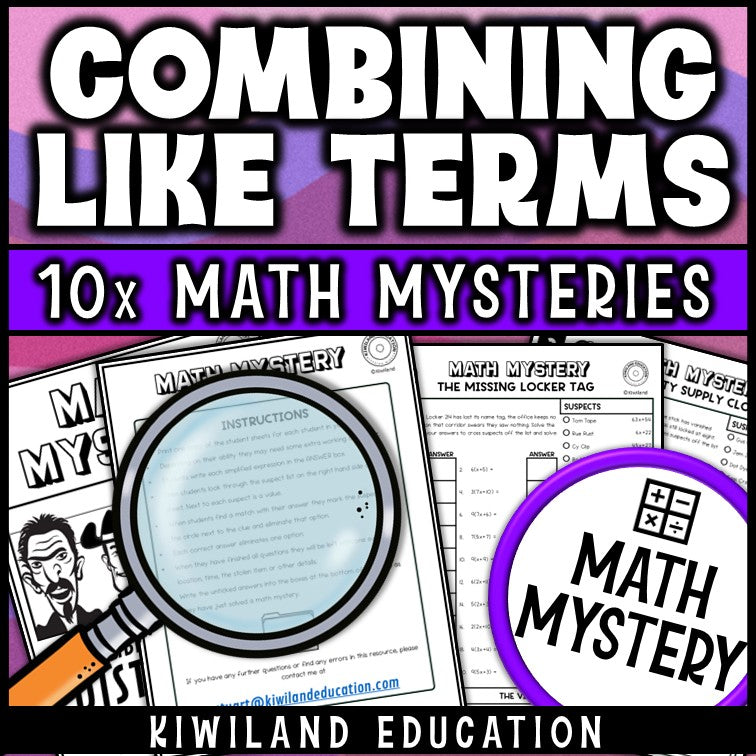 Distributive property with variables, no prep printable worksheets for grades 6 7 8