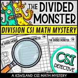 Suspect elimination chart used in division math mystery