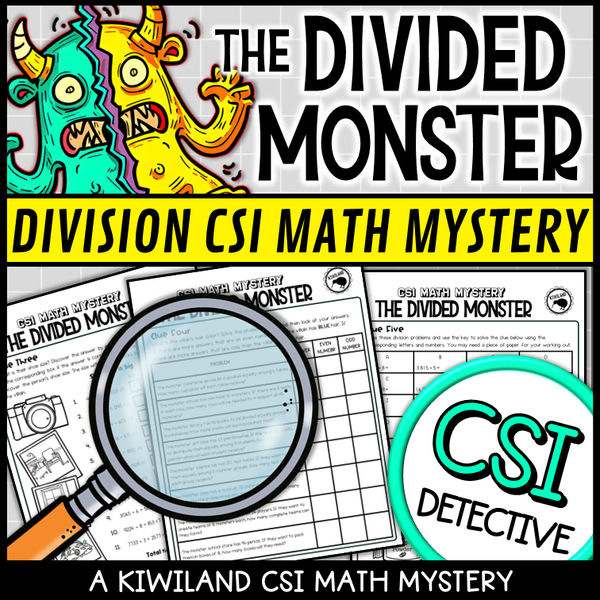 Suspect elimination chart used in division math mystery