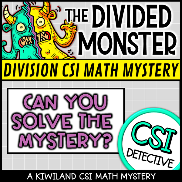 Fun back-to-school math activity focused on division skills