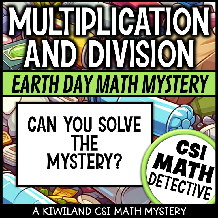 No-prep Earth Day math mystery with multiplication fluency practice