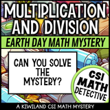 No-prep Earth Day math mystery with multiplication fluency practice