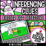 Easter ELA digital escape room for making inferences and comprehension