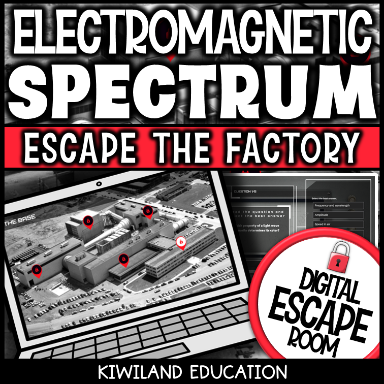 Digital escape room for electromagnetic spectrum and light waves