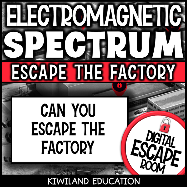 Middle school science escape room for electromagnetic spectrum review