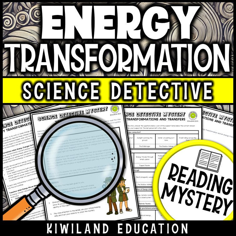 Nonfiction energy transformations reading comprehension passage for grades 3-6