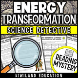 Nonfiction energy transformations reading comprehension passage for grades 3-6