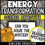 No-prep energy transformations reading comprehension worksheet with answer key