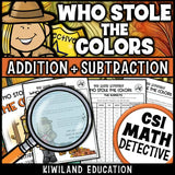 Halloween and Thanksgiving printable math mystery game for elementary students