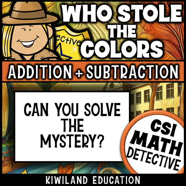Fun fall math activity for practicing regrouping and multi-digit subtraction