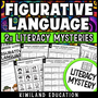Printable figurative language mystery worksheets for upper elementary ELA