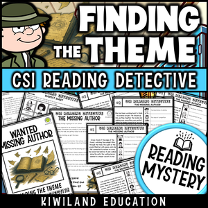 Finding The Theme Reading Mystery Task Cards 5th Grade Activity Worksheets