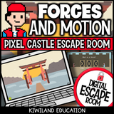 Forces and motion digital escape room for 3rd to 5th grade science