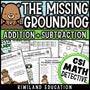 Printable Groundhog Day math mystery activity for 2nd to 4th grade students