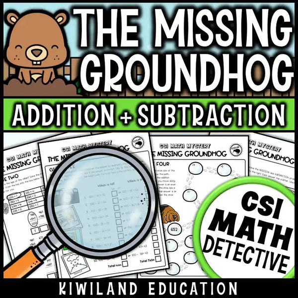 Engaging Groundhog Day escape room–style math worksheets for elementary