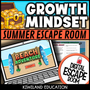 Beach-themed growth mindset digital escape room with Power of Yet puzzles