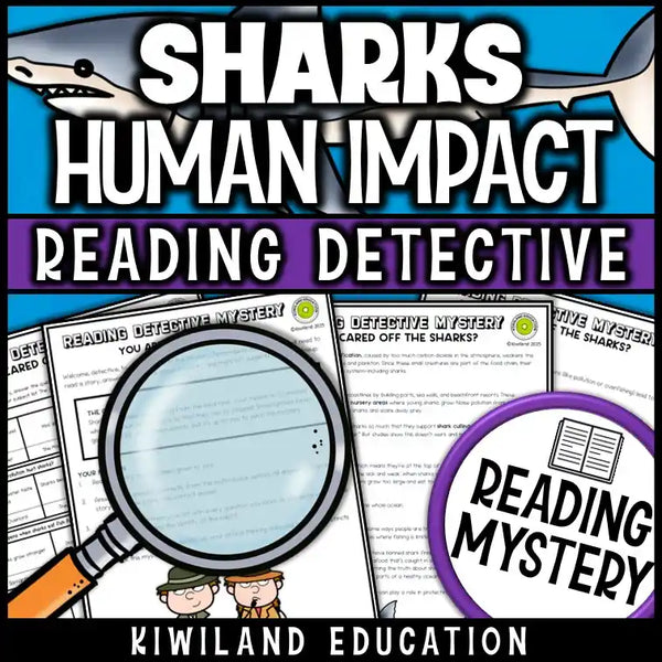 Shark conservation comprehension questions and vocabulary extension