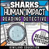 Shark mystery worksheet pack with critical thinking challenges