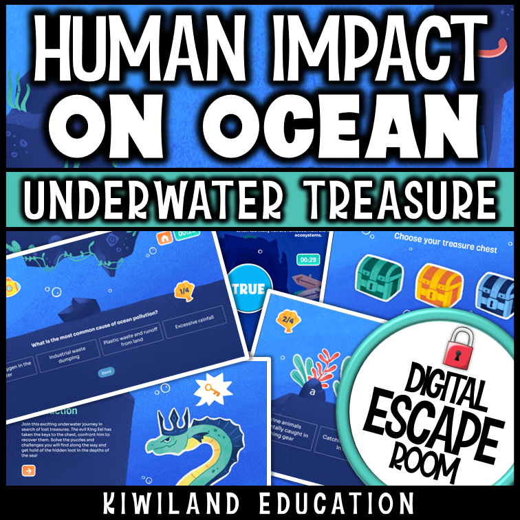 Interactive science activity for ocean habitats and sea animals