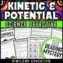 Printable kinetic and potential energy reading mystery with comprehension questions