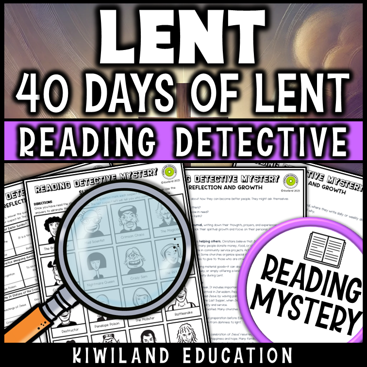 Printable Catholic resource with reading passage and critical thinking tasks