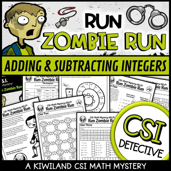Halloween worksheet for practicing integer addition and subtraction in middle school