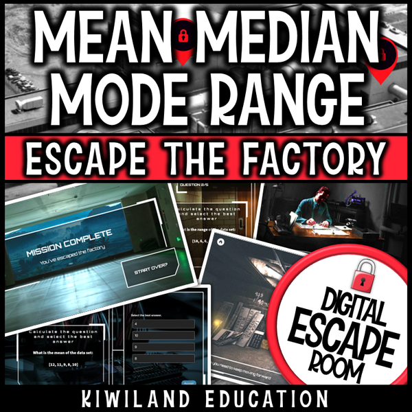 No-prep statistics escape room for data review and spiral math practice