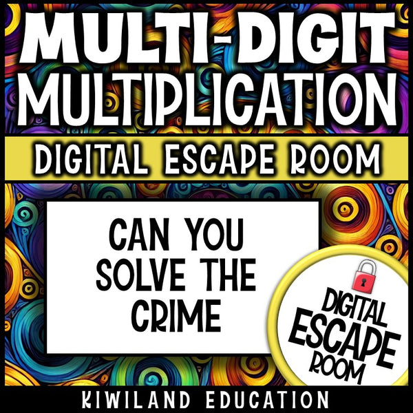 No-prep escape room for teaching 2x2, 3x1, and 4x1 multiplication