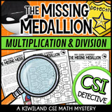Museum-themed math mystery worksheet activity – The Missing Medallion