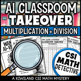 Printable AI Classroom Takeover math review activity