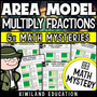 Area Model Multiplying Fractions CSI math Mystery