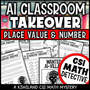 Place value CSI math mystery for numbers to 1000 with AI theme