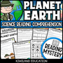 Planet Earth printable science reading mystery with comprehension questions and clues