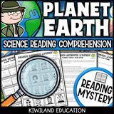 Earth Day science worksheet with reading questions and literacy challenges